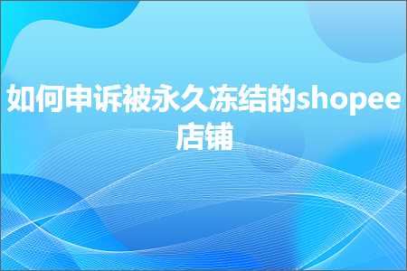 跨境电商知识:如何申诉被永久冻结的shopee店铺